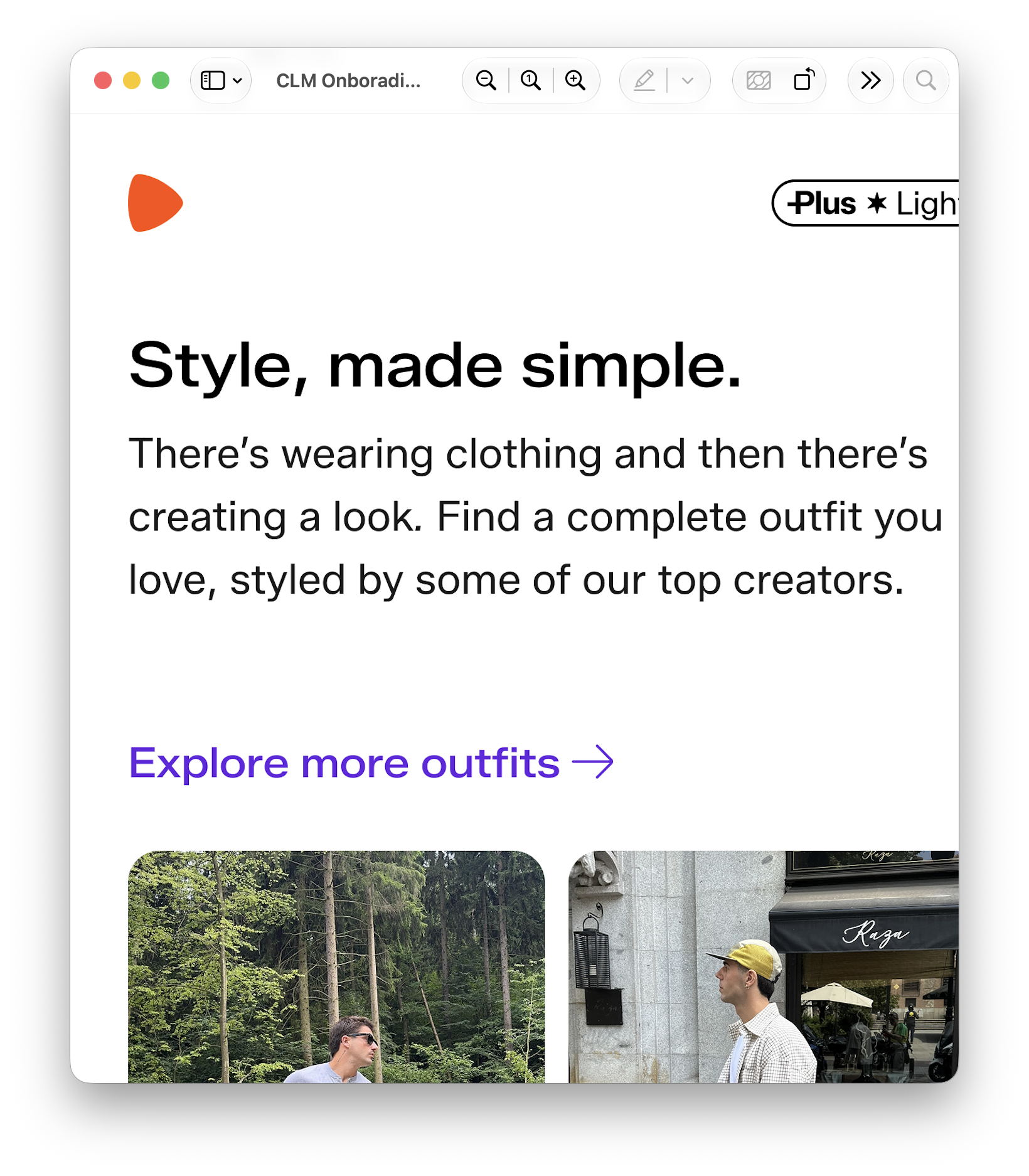 CLM — onboarding: style, made simple